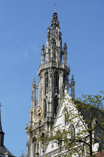 2010春、ドイツ・オランダ・ベルギーの旅(38/68)：4月19日(5)：アントワープ、ノートルダム大聖堂、鐘楼