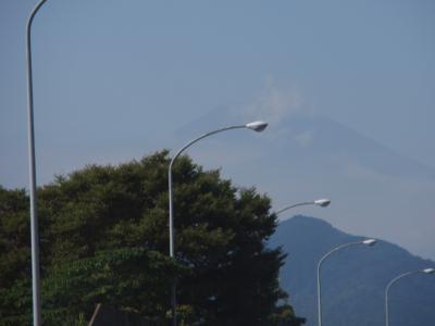 実家に帰る途中　富士山