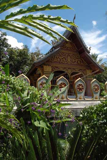 Wat Nong Sikhounmuang＆ルアンパバーンで南国の花