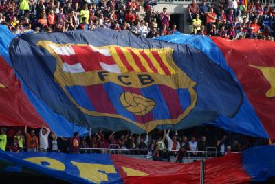 Spain Barcelona (カンプノウスタジアム) バルサ優勝の時