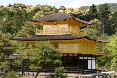 2010春、金閣寺(1/4)：総門、世界遺産石碑、黒門、金閣、庭園、鏡湖池