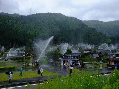 かやぶきの里の一斉放水＠美山→丹波篠山→鶴橋へ