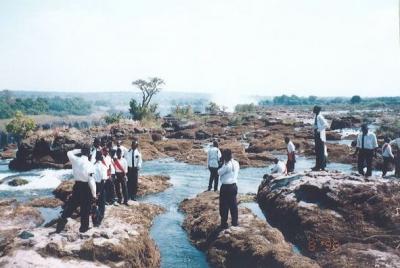 90年代のザンビア1998.8　「レンタサイクルで滝めぐり」　～ビクトリアの滝～