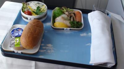 エジプト航空　ビジネスクラス　機内食　成田−カイロ
