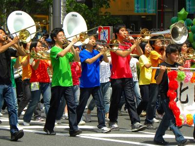 　銀座　柳まつり　ゴールデン　パレード　北区中学校合同バンド　行く