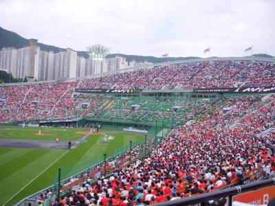 韓国プロ野球観戦　ロッテジャイアンツＶＳハンファイーグルス