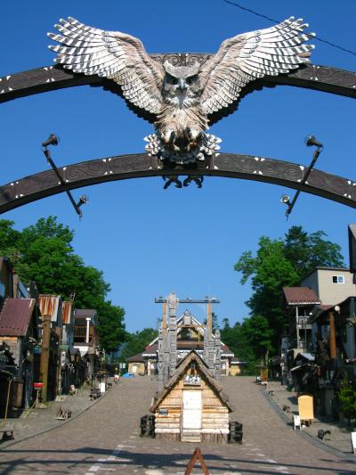 道東-3　阿寒湖畔温泉街･木彫りが盛ん　☆アイヌコタンにも