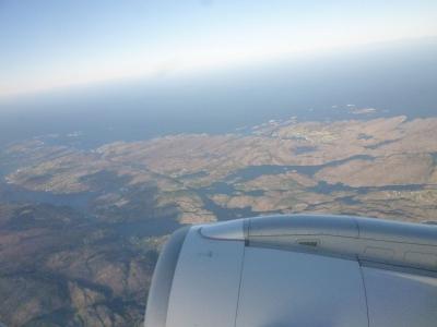 ノルウェー　ベルゲン～フランクフルトへのフライト