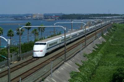 浜名湖で新幹線を撮影する