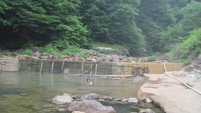 「群馬県　露天風呂めぐり」（２０１０年６月）。。。その２「尻焼温泉　川原の露天風呂」