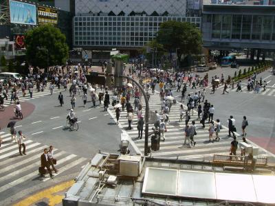 渋谷ハチ公前広場を見下ろす。オジサンの夏攻略法　　　　　　　AUG　２０１０
