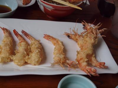 お盆の伊東温泉　２泊目は、わざわざ伊豆高原の「ゆき文」さんまで、美味しい天ぷらとお刺身のランチをいただきに行きました　２０１０年８月