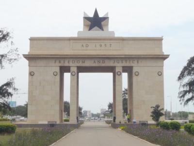 ガーナの首都のアクラの街並み。