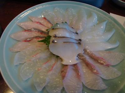 2010年８月　エクシブ初島　夕食　日本料理　初海　地魚海鮮しゃぶしゃぶコース