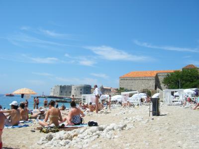 イタリア・クロアチアひとりたび9　ドブロブニクのビーチなど