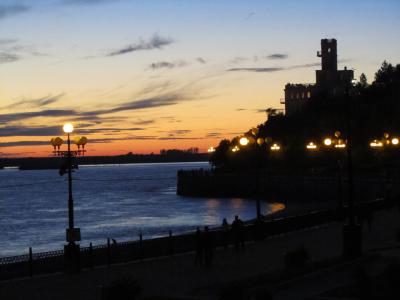 2010年秋ふらっと極東ロシアへ４泊３日の旅ハイライトその８：アムール川／黒竜江の夕景