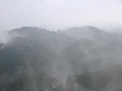ゆったり奈良旅。霧に煙る吉野山