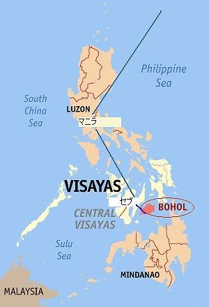 フィリピンの旅（2）　ボホール島へ　チョコレートヒルとターシャが見たい