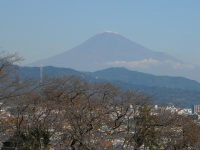 秋晴れの飛行機雲と富士山！