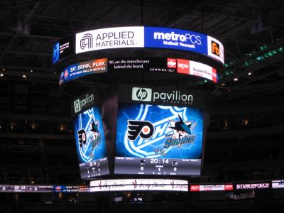 サンノゼ　NHL観戦 (San Jose Sharks - Philadelphia Flyers)