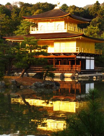 古都晩秋12　鹿苑寺　金閣寺/舎利殿は絢爛　☆斜光に輝く至高の時空