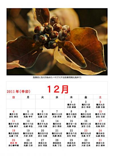 豊島の風光カレンダー2011