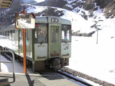 2009年 2月　冬の飯山線の旅　「あら？雪ないね～」