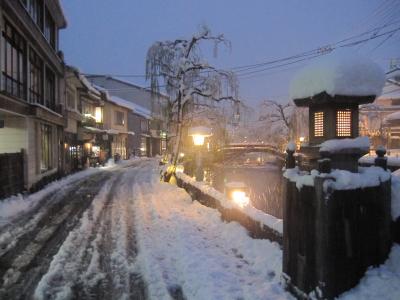 城崎でカニカニ温泉雪中行軍　年越し万歳