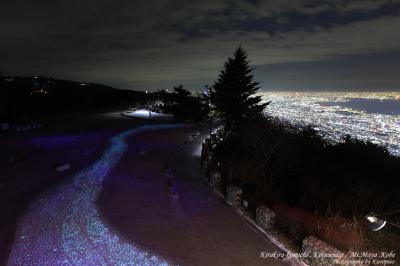 日本三大夜景、掬星台から見る景色は１０００万ドルの夜景　/　六甲山系、摩耶山　まやビューラインで行く　キラキラ小径