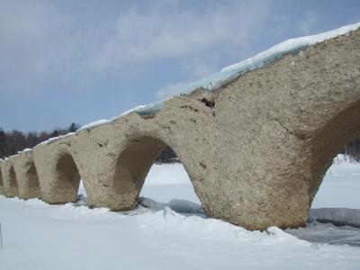 ２０１１年冬北の国へ　４日目　タウシュベツ橋は晴天・強風　&lt;ぬかびら～旭川&gt;