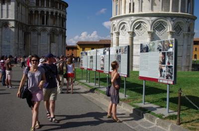 【イタリア（ピサ）】奇跡の広場に建つ鐘桜「ピサの斜塔」