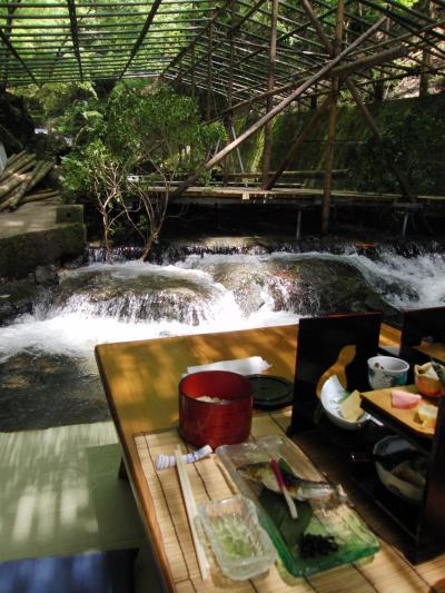 新緑の貴船にて流しそうめんと川床料理を満喫！？