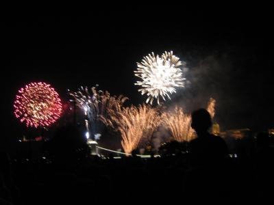 ハンガリーの建国記念日８月２０日の花火大会