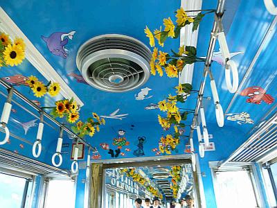 【走る水族館電車に乗車です】　　上毛電鉄（ 膳駅 ⇔ 大胡駅 ）　前橋市　群馬県-①