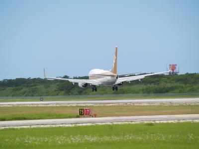 下地空港　ANA 737　タッチ&ゴー　