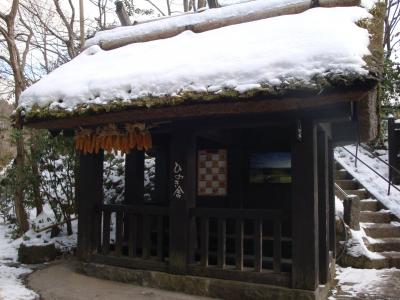 別府へ行きたくて・・・でも雪の黒川温泉に満足よ(2011夫婦旅）