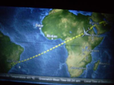 サンパウロでは機内で待機しただけ