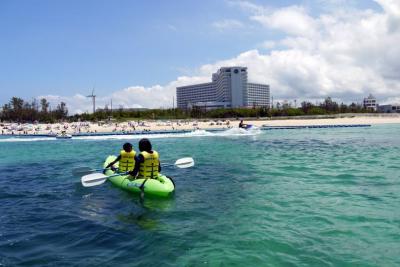 ４６．２０１１年夏休み８泊９日の国内旅行　残波ビーチ　ドラゴンボート　カヌー　ペダルボート　