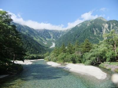 生憎の天気で穂高登山は断念、上高地でトレッキング三昧