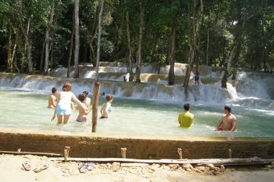 ルアンババン４日目　Tad Sae Water Fall、カヤック体験