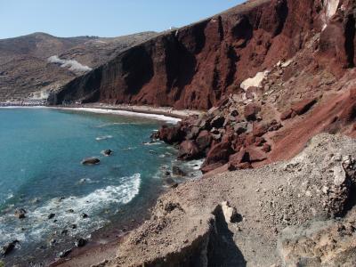 サントリーニ島2日目（火山観光、レッドビーチ）