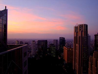 パークハイアット東京　東京西新宿ビル群と西東京を夕陽と共に眺められるラグジュアリーホテル