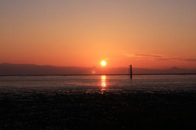 【佐賀県（有明）】有明海干潟の夕日