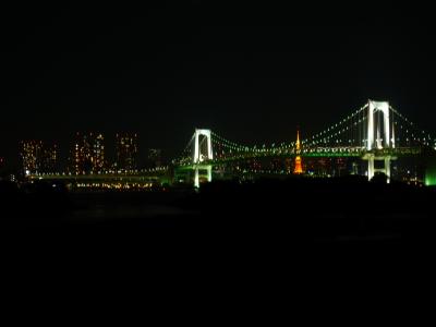 月食観察inお台場