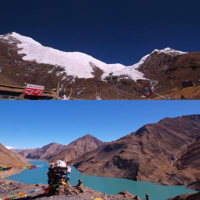 中国チベット自治区　ヤムドク湖　カローラ峠（標高5020m）　満拉水庫観景区　アジア周遊158日（10）