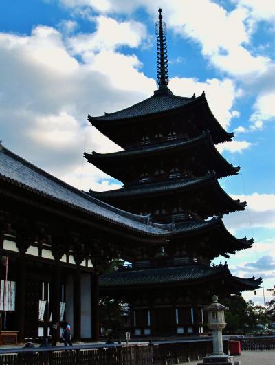 奈良　興福寺　東金堂に参拝・中金堂は再建中　☆国宝館で阿修羅像と対面