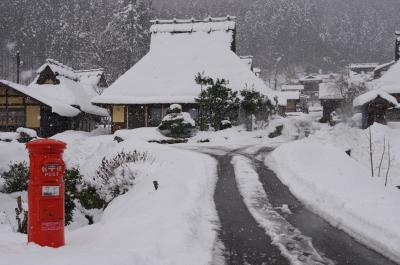 雪の美山かやぶきの里へ