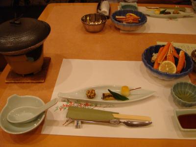2010年冬休み仙台への旅　2日目　松島ｾﾝﾁｭﾘｰﾎﾃﾙ　夕食