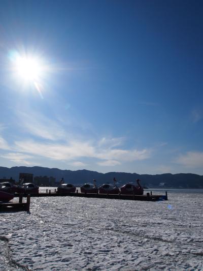 2012　今年初めての遠出は諏訪大社　諏訪湖って凍るんだぁ～の巻