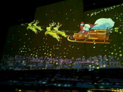 クリスマスの贈り物☆光の切り絵・野外幻灯展